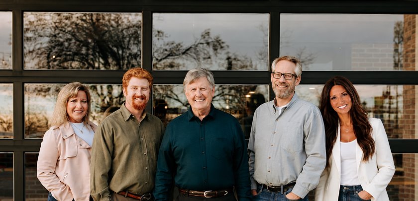 The Spurr Mortgage team outside their Edmond office